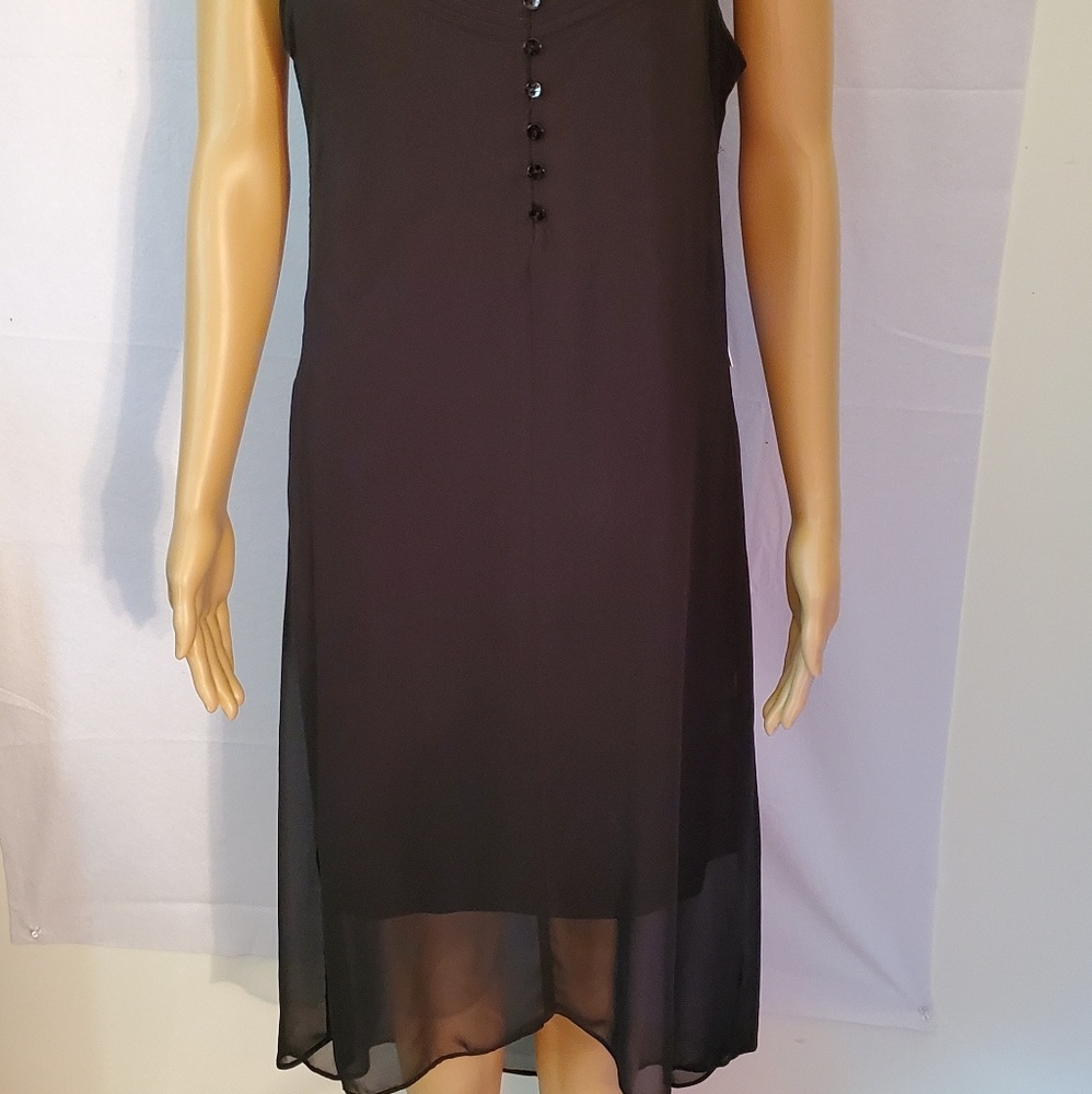 NWT Express Black Spaghetti Strap Dress Petite - Picture 5 of 6